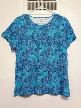 Blue Paisley Short Sleeve Shirt